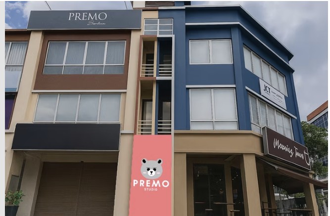 Premo Studio Johor Bahru branch storefront at Mount Austin